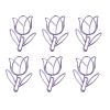 12 Pcs Purple Tulip Paper Clips Cute Flower Shaped Bookmarks Pins Metal Document Organizing Paper Clips Office Supplies