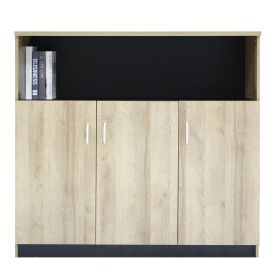 Simple Design Wooden Office Filing Cabinet 3 Doors Office Cabinet Storage Cabinet