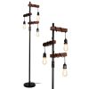 Farmhouse Tree Floor Lamp;  68 Inch 3 Lights Wood Standing Lamp