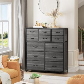 12 drawers, 6 large and 6 small, non-woven storage cabinets