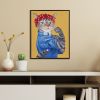 Rosie the Feline Framed Canvas Wall Art