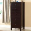 Transitional Espresso Compact Design 5-Drawer Chest Bedroom / Small Living Space Chest of drawers