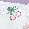 20 Pcs Cherry Paper Clips Cute Bookmarks Fruit Shaped Pins Metal Paper Clips Document Organizing Office Supplies