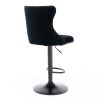 A&A Furniture,Swivel Velvet Barstools Adjusatble Seat Height from 25-33 Inch,17.7 inch base, Modern Upholstered Bar Stools with Backs Comfortable Tuft