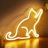 1pc LED Neon Sign Cat-shaped Night Lights, 5V USB Power Supply Neon Lamp With 2 Hooks For Home Bedroom Dorm Party