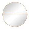 Wall Mirror 39 Inch Gold Circular Mirror Metal Framed Mirror Round Vanity Mirror Dressing Mirror, for Bathroom, Living Room, Bedroom Wall Decor