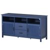 TV Stand for TV up to 68 in with 2 Doors and 2 Drawers Open Style Cabinet, Sideboard for Living room,