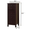 Transitional Espresso Compact Design 5-Drawer Chest Bedroom / Small Living Space Chest of drawers