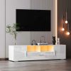 QuickassembleFashionTVstand,TVCabinet,entertainment center TV station,TVconsole,console with LED light belt, light belt can be remote control,with cab