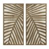 Two-tone 2-piece Wood Panel Wall Decor Set