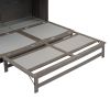 Queen Size Murphy Bed with Built-In Charging Station, Antique Grey