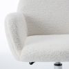 Faux Fur Home Office Chair,Fluffy Fuzzy Comfortable Makeup Vanity Chair ,Swivel Desk Chair Height Adjustable Dressing Chair for Bedroom