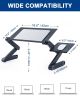 Adjustable Laptop Stand; RAINBEAN Laptop Desk with 2 CPU Cooling USB Fans for Bed Aluminum Lap Workstation Desk with Mouse Pad; Foldable Cook Book Sta