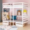 Functional Loft Bed(turn into upper bed and down desk,cushion sets are free),Twin Size,White