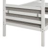 Functional Loft Bed(turn into upper bed and down desk,cushion sets are free),Twin Size,White