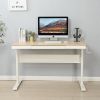 (Maple Tabletop) Standing Desk with Metal Drawer 48 x 24 Inches ;  Adjustable Height Stand up Desk;  Sit Stand Home Office Desk;  Ergonomic Workstatio