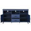 TV Stand for TV up to 68 in with 2 Doors and 2 Drawers Open Style Cabinet, Sideboard for Living room,