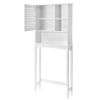 Home Over-The-Toilet Shelf Bathroom Storage Space Saver with Adjustable Shelf Collect Cabinet (White)