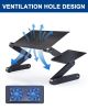 Adjustable Laptop Stand; RAINBEAN Laptop Desk with 2 CPU Cooling USB Fans for Bed Aluminum Lap Workstation Desk with Mouse Pad; Foldable Cook Book Sta