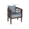 Crackle Accent Chair, wood frame with cushion, Morrocco,KD