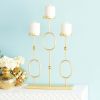 CosmoLiving by Cosmopolitan 3 Holder Gold Metal Candelabra