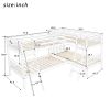 L-Shaped Bunk Bed with Ladder,Twin Size-Gray(OLD SKU :LP000020AAE)