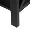 FCH Nightstand Modern End Table, Side Table with 1 Drawer and Storage Shelf, Black