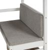 Functional Loft Bed(turn into upper bed and down desk,cushion sets are free),Twin Size,White