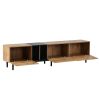 Modern TV Stand for 80'' TV with 3 Doors, Media Console Table, Entertainment Center with Large Storage Cabinet for Living Room, Bedroom