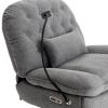 270 Degree Swivel Power Recliner with Voice Control, Bluetooth Music Player,USB Ports, Atmosphere Lamp, Hidden Arm Storage and Mobile Phone Holder for