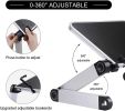 Adjustable Height Laptop Desk Laptop Stand for Bed Portable Lap Desk Foldable Table Workstation Notebook RiserErgonomic Computer Tray Reading Holder B