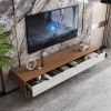 Modern Nordic Wooden TV Stand Fluted Design Home Light luxury and simplicity TV Cabinet