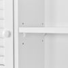 Home Over-The-Toilet Shelf Bathroom Storage Space Saver with Adjustable Shelf Collect Cabinet (White)