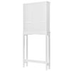 Home Over-The-Toilet Shelf Bathroom Storage Space Saver with Adjustable Shelf Collect Cabinet (White)