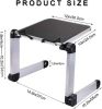 Adjustable Height Laptop Desk Laptop Stand for Bed Portable Lap Desk Foldable Table Workstation Notebook RiserErgonomic Computer Tray Reading Holder B