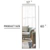 Brown Solid Wood Frame Full-length Mirror, Dressing Mirror, Bedroom Home Porch, Decorative Mirror, Clothing Store, Floor Mounted Large Mirror, Wall Mo