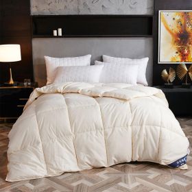 Down Duvet, Winter Duvet, Goose Down Duvet Core, Air Conditioner (Option: Creamywhite-220* 240cm-4)