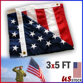 3x5ft US American Flag Heavy Duty Embroidered Stars Sewn Stripes Grommets Oxford (Option: US Flag-Multi color)