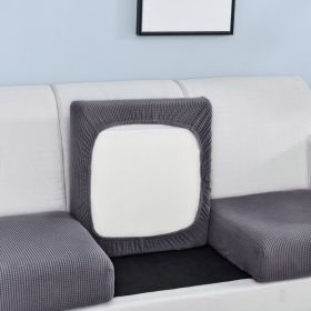 Pure color stretch all-inclusive sofa cover (Option: Dark Grey-Big M)