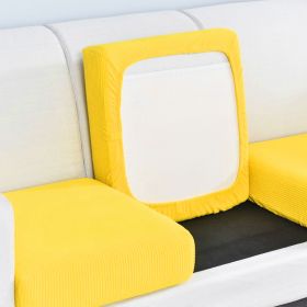 Pure color stretch all-inclusive sofa cover (Option: Lemon yellow-Big S)