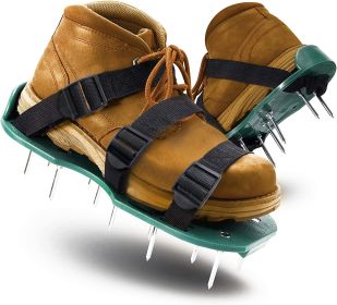 Lawn Aerator Shoes, Metal Spike Sandals For Aerating Lawn Soil, One-Size-Fits-All, Pre-Assembled Grass Aerator Tools For Yard Lawn (Option: CDX2101G)