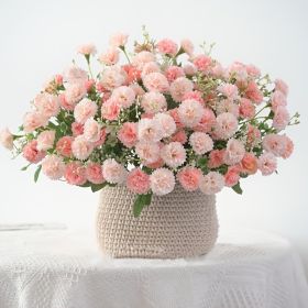 2 pcs Artificial Flowers; Fake Hydrangeas; Wedding Routes Silk Flowers Vase For Home Furnishings Hotel Decorations Valentine's Day Gifts Mother's Day (Quantity: 2 pcs 40heads, Color: Light Pink)