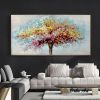 Handmade Oil Painting CanvasWall Art Decoration Abstract Knife Painting Landscape Tree For Home Decor Rolled Frameless Unstretched Painting