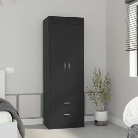 Armoire Tarento, Two Drawers, Black Wengue Finish (Color: as Pic)