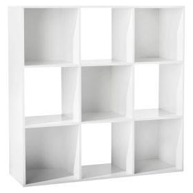 11" 9 Cube Organizer Shelf (Color: White)