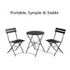 Round 2 Person - 23.6" Long Bistro Set (7 Colors Available)