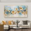 Hand Painted Oil Painting Abstract Gold Flower Oil Painting on Canvas Large Wall Art Original Minimalist Floral Wall Art Custom Painting Modern Living