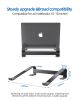 Laptop Stand, Aluminium Portable Removable Laptop Riser, Ventilated Detachable Ergonomic Laptop Holder Compatible with MacBook Notebook Air/Pro, HP, D