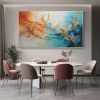 Hand Painted Oil Painting Original Framed Colorful Oil Painting On Canvas Large Wall Art Abstract Flowers Painting Custom Painting Living room Wall Ar