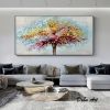 Handmade Oil Painting CanvasWall Art Decoration Abstract Knife Painting Landscape Tree For Home Decor Rolled Frameless Unstretched Painting